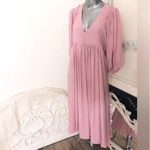 Mustard Seed Flowy  Midi Dress NWT